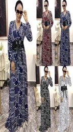 MD Plus Size Women African Print Dashiki Dresses Long Sleeve Party Gowns Kaftan 2021 Summer Ladies Clothing Boho Boubou Robe3454141