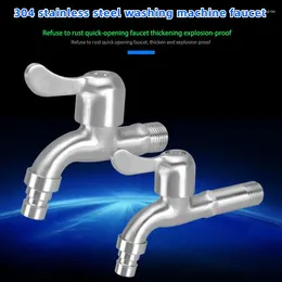 Bathroom Sink Faucets 304 Stainless Steel Washing Machine Faucet Extended Household Wall 1/2 Inch Quick-opening Single Cold Water Nozzle