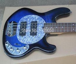 china factory custom Top Quality New Vintage Blue 4 Strings with 9V Battery Active Pickup Electric bass Guitar 51zxc9136831