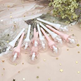 Storage Bottles 6ml Mini Pink Lollipop Empty Lip Gloss Tube Refillable Lips Bottle Brush Container Lipgloss Lipstick