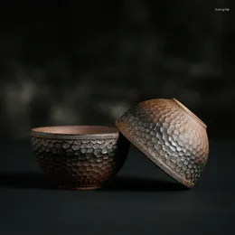 Cups Saucers Japanese Rough Pottery Tea Handmade Retro Ceramic Master Cup Single