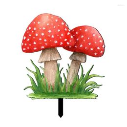 Garden Decorations 3D Mushroom Yard Sign Waterproof Stakes Indoor Outdoor Lawn Decoration