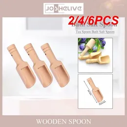 Spoons 2/4/6PCS Powder Spoon Condiment Wooden Scoops Spices Kitchen Accessories Tools Tea Coffee Seasoning Utensils