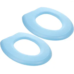 Toilet Seat Covers 2 Pcs Cushion Winter Warm Warmer Pads Bathroom Cushioned Lid Padded Lovers