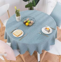 Cotton Linen Table Cloth Round Wedding Party Table Cover Nordic Coffee Tablecloths Home Kitchen Decor316M3061622