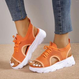 Casual Shoes Summer Women Sandals Mesh Heels Size 8 Small Wedge For High Heel Dressy