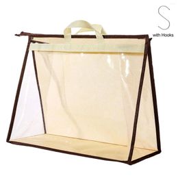 Storage Bags Handbag Dust Clear Purse Organizer For Closet Handbags Free Hanging Zipper Bag With Hooks 4 Size