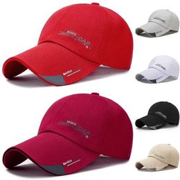 Ball Caps Fashionable mens summer hat sports baseball outdoor running Visor sunshine cotton mesh buckle Q240403