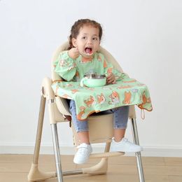 Baby Dining Chair Apron Coveralls Eating Artifact Infant Young Children Feeding Waterproof Antifouling Toddler Long-sleeve Bib 240401