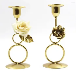 Candle Holders Ornate Holder Exquisite Iron Elegant Table Decor For Dining Crafted Candlestick Ornament Gift Decorative
