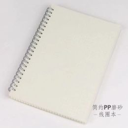 Notebooks A5 Silver Double Coil Ring Spiral Notebook Transparent PP Cover 80 Sheets Blank Ruled Dot Grid Graph Paper