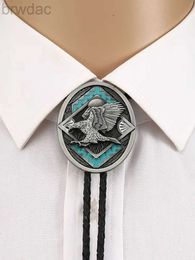 Bolo Ties Western Cowboy Flying Eagle Bolo Pendant Necklace Competitive Shirt Accessories Tie 240407