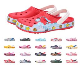 Kids Cartoon boys girls dinosaur unicorn cars sandals Flip Flop Slippers Toddlers Sandal Hole Slipper s Beach Shoes Infan4636471