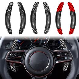 For Porsche Macan 14-21 Steering Wheel Center Control Modification Accessories Shift Paddle Carbon Fiber ABS Material Shifter Car Styling