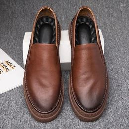 Casual Shoes 2024 Fashion Elegant Man High Quality Vintage Light Genuine Leather Mens Summer Men Sports Men's Loafers