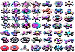 120 types In stock spinner toy Rainbow hand spinners Tri- Metal Gyro Dragon wings eye finger toys spinning top handspinner witn box5358243
