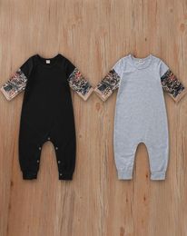 Newborn Baby Boy Romper Clothes Tattoo Printed Long Sleeve Patchwork Autumn Romper Jumpsuit Outfits Infant Baby Onesie Clothes5212595