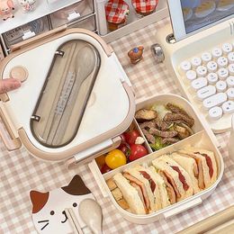 Dinnerware Cute Lunch Box For Kids Microwave Bento Lunchbox With Compartments Children Camping Picnic Portable Container Girl