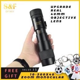 Telescopes Zoom Monocular Telescope High Power 10300x40mm HD Upgrade Portable with Tripod&Phone Holder for Bird Watching Hunting Camping