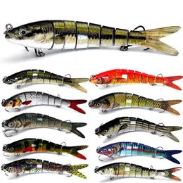 Proaovao Fishing Lure 6 Segment Lifelike Trouts Swimbait Multi Jointed Artificial Bait Crankbait Hard High Carbon Steel Tre 240327