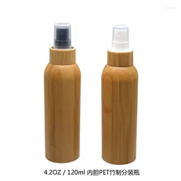 Storage Bottles 10/20PCS 120ML Empty Cosmetic Accessories Sprayer Nozzle Bottle Bamboo Fine Mist Toner Emulsion Lotion Pump Refillable