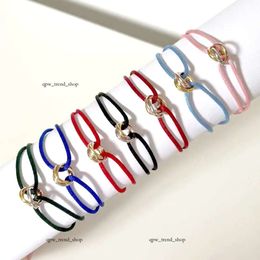 Fashion 316L Stainless Steel Trinity Ring String Bracelet Three Rings Hand Strap Couple Bracelets For Women And Men Fashion Jewwelry Famous B 763