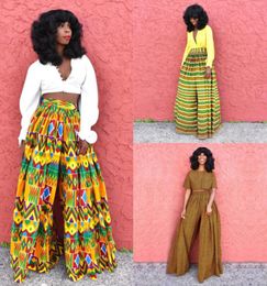 African 2020 News Ladies Clothes Dashiki Print Trousers Wide Legs Bazin Female High Waist Pants Ankara African Dresses For Women T8247619