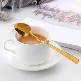 Coffee Scoops 304 Stainless Steel Spoon Heart-shaped Hanging Cup Stirring Ice Cream Dessert Spoons Kitchen Accessories