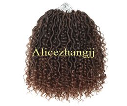 18quot Messy Goddess Faux Locs Curly Crochet Braid Bohemian Soft Synthetic Braids Hair Extensions blonde color4665258