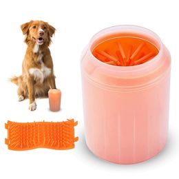 Dog Grooming Paw Cleaner For Dogs Large Pet Foot Washer Cup 2 In 1 Portable Sile Scrubber Brush Feet Breed Muddy New Essentials Doggie Dhyn9