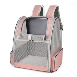 Cat Carriers Transparent Pet Breathable Travel Outdoor Cats Dogs Backpack Portable Shoulder Bags Supplies