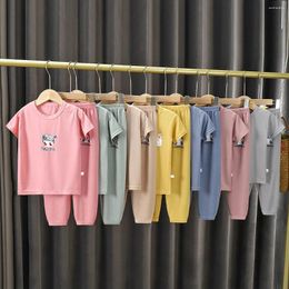 Clothing Sets Summer 2Pcs Fashion Children Short Sleeve Shorts Cartoon T-Shirt Pant Kids Clothes Boy Girl Baby Cotton Tee Outfits