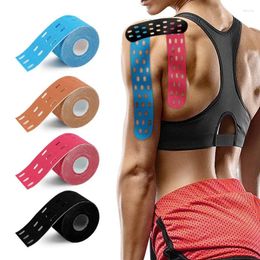 Knee Pads 5cm 5m Perforated Kinesiology Elastic Adhesive Tape Cotton Muscle Protection Athletes Breathable Gym Sports Glue Protector