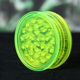 60*30MM Plastic Tabacoo Grinder for Dry Herb 3 Layers with dispay box Smoking e cig accessories Colour LL