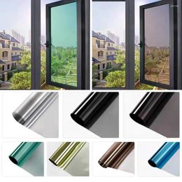 Window Stickers Film Reusable One-way Perspective Anti-UV PVC Material 200cmx45cm Single Way Anti Looking Static Home Decor