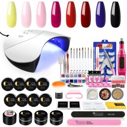 Dresses Coscelia Uv Nail Gel Kit Led Uv Lamp Electric Nail Drill Hine Complete Manicure Extension Set Quick Buidling Nail Art Design