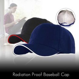Wide Brim Hats Bucket Anti radiation cap EMF protective RF/microwave baseball neutral Rfid shielding Q240403
