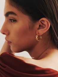Light Luxury Designer Earrings niche 18k gold-plated pig nose Personalised high-end and earrings With Logo