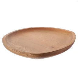 Plates Wooden Tray Fruit Plate Irregular Dinner Serving Dessert Salad Desk Board Shaped Disc