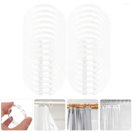 Shower Curtains 20 Pcs Decorative Curtain Hooks Circular Buckle Rings Roman Pole Round Rod