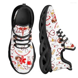 Casual Shoes INSTANTARTS Fashion Cartoon Print Platform Female Running Sneakers Light Mesh Women's Footwear Zapatos