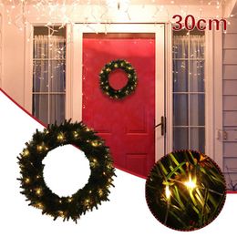 Decorative Flowers Boxwood Wreath Small Christmas 60cm Ornaments Wooden Door Decorations For The