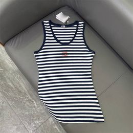 Summer Women's Tank Top Designer Clothes Cool Comfortable Cotton vacation Tops Tide Pattern Small Embroidery