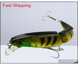 Fishing Lures Flexible Artificial Multi Jointed Bait Hooks Fishing Tackle Tool Crankbait For Perch Pike UVf abc20071937679