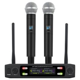 Microphones Professional UHF Wireless Microphone System Handheld Karaoke Microphone Recording Party Stage Performance Singing Mic