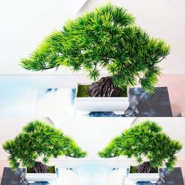 Decorative Flowers Fake Artificial Pot Plant Bonsai Potted Simulation Pine Tree Home/Office Decor Ornaments For Home Garden Dec