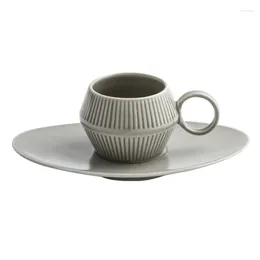 Cups Saucers Ceramics Espresso Small Cup And Saucer Set Household Simple European Coffee Mug Breakfast