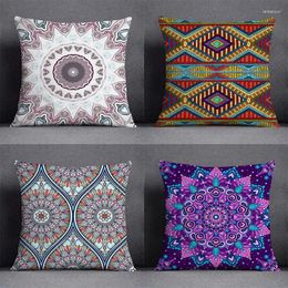 Pillow 45x45cm Mandura Vintage Pattern Home Decor Pillowcase Bohemian Hippie Living Room Sofa Office Waist Cover