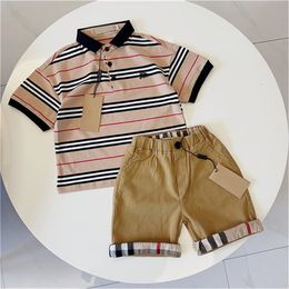 New Luxury Designer brand Baby Children's Clothing set Classic Children's Summer Short sleeve letter shorts Fashion shirt SS B4