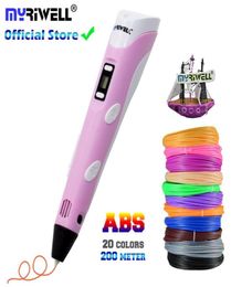 Children 3D Pen Printer Drawing Printing For Kids With ABS Filament 1 75mm Diy Christmas Birthday Gift266u4298975